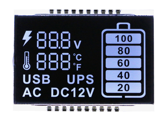 Pin Konnektörü Monokrom LCD Ekran Özel Boyutlu VA Siyah Beyaz Ekran