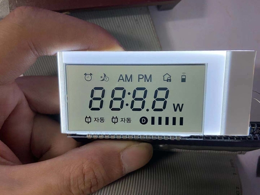 Tn 7 Segment LCD Display 12 O Saati pozitif Monochrome Transmissive LCD Modülü Saat için Şeffaf Karakter