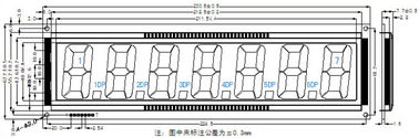 Seri 7 Segment STN LCD Ekran Modülü 7 Basamaklı İletken Polarizer Modu