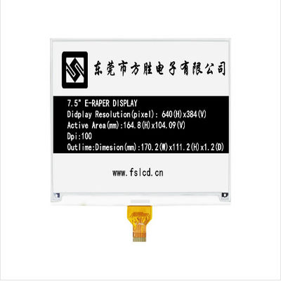 7.5 İnç 640x384 Nokta E Kağıt Ekran Spi E Raf Etiketi için Mürekkep