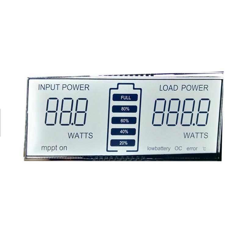 Tek Renkli Küçük 6'Saat Pozitif TN 50 Pin Lcd Ekran 6 Hane 7 Segment