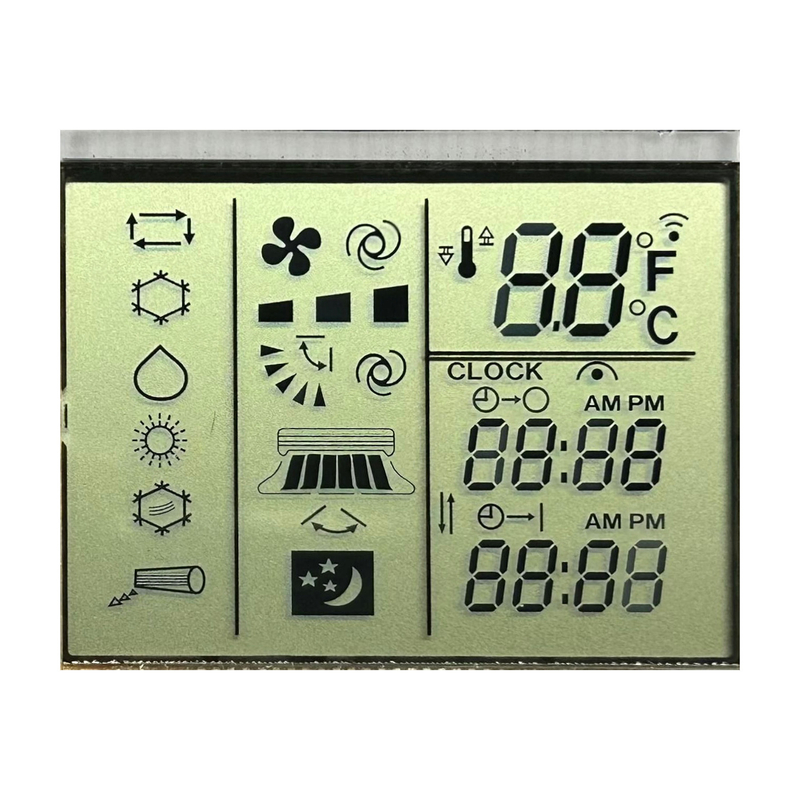 3.0 V Pozitif Yansıtıcı TN Bölümü LCD Klima Uzaktan Kontrol Sıcaklık Kontrolü