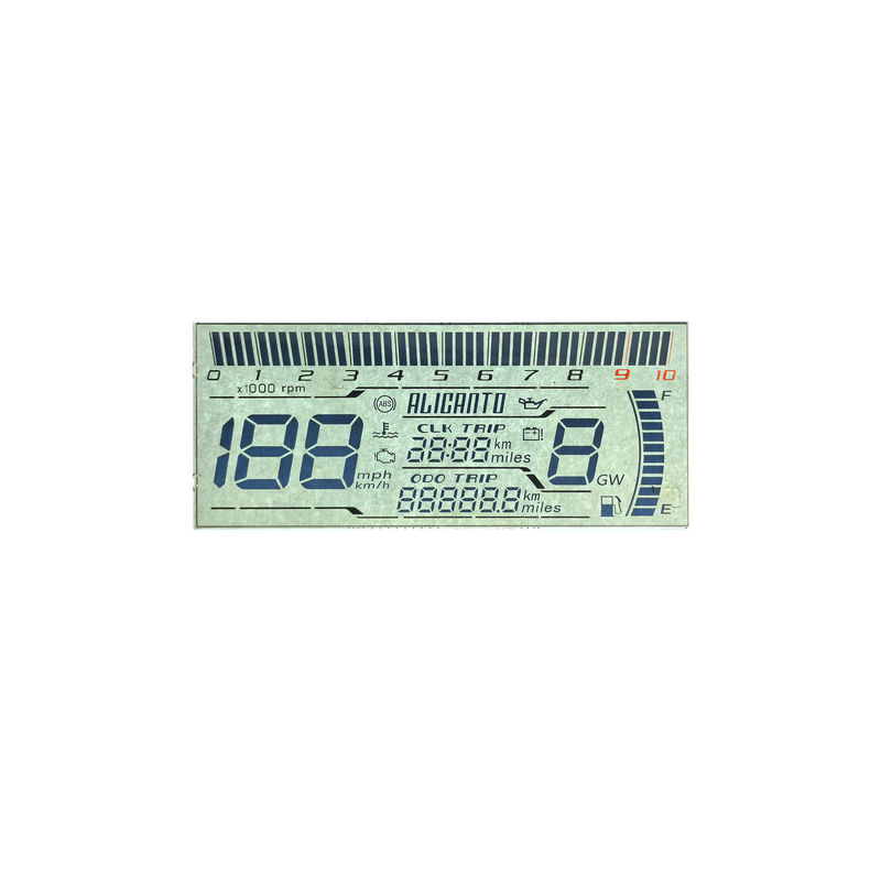 Üretici Ucuz Özel HTN LCD Ekran Sekiz Şekil Monokrom 7 Segment Grafik LCD Ekran Motosiklet Araçları İçin