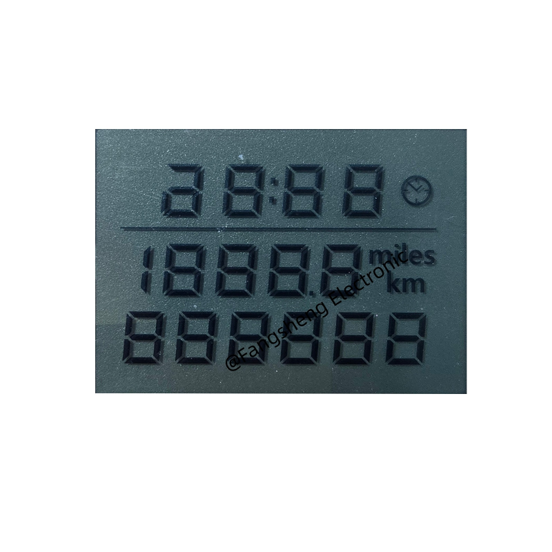 Hız Ölçer için Özel LCD Ekran Motosikletler için OEM ODM Segmenti LCD Ekran TN Tek Renkli LCD