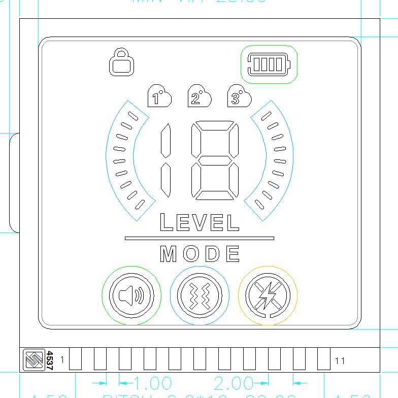 Köpek eğitim ekipmanı için Özel VA Segment Kodu Sıvı Kristal Ekran VA Negatif Segment LCD Panel