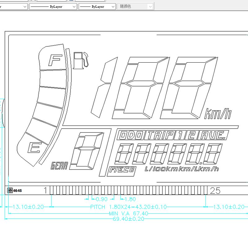 Motosikletler ve Elektrikli Araçlar (EV'ler) için Özel Hız Göstergesi Kilometre Sayacı Lcd Ekran 7 Segmentli Dijital Ekranlar