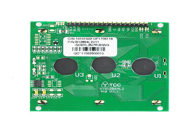 18 Pins 128X64 Grafik LCD Modülü Stn Pozitif 12864 Ekran TN Görüş Açısı