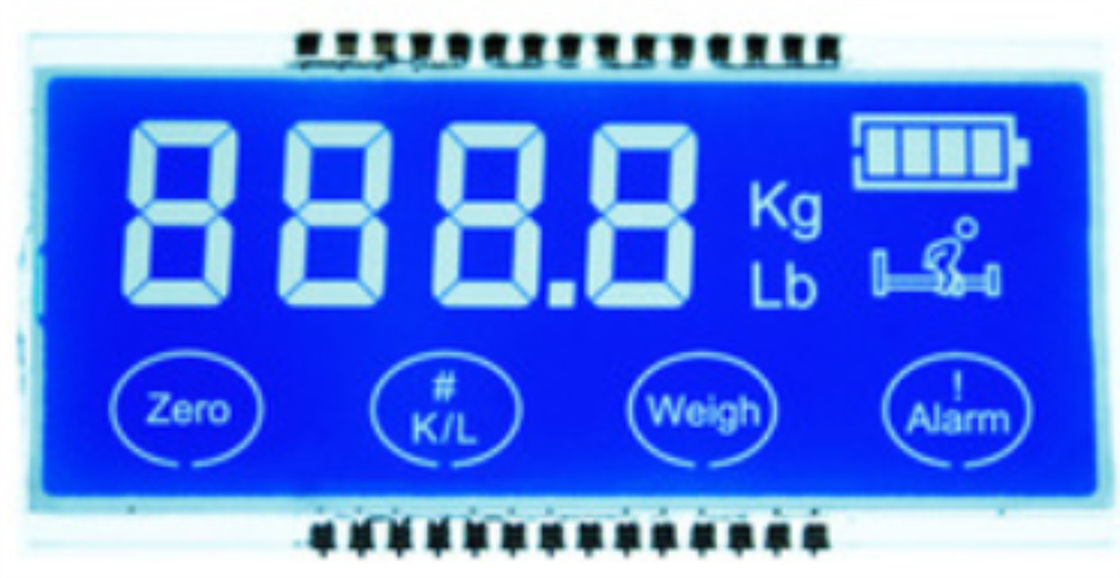 Pin / Kauçuk Konnektörü ile TN / STN / HTN LCD Ekran Pozitif Mod 2.8V
