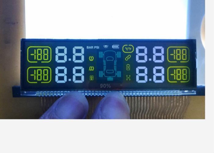 Metal Pin Connetor 7 Segment Lcd Ekran ile Özel 3v 5v FSTN Lcd Ekran