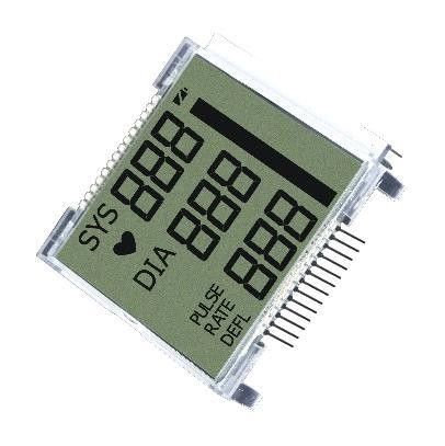 Monokrom TN LCD Ekran 7 Segment 4 Haneli Su Geçirmez Konnektörlü 18 Pinli Alfanümerik