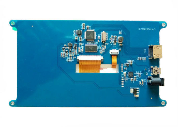 Yüksek Parlaklıklı HDMI Ekranı Ve Raspberry Pi için PCB Sürücü Kartı 3 6 Saat Görme Yönü 7 Inç Transmissive LCD