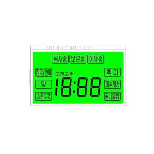 Özel Boyut 7 Segment Kare Ekran HTN LCD Ekran 12 PIN Statik Sürüş Yöntemi