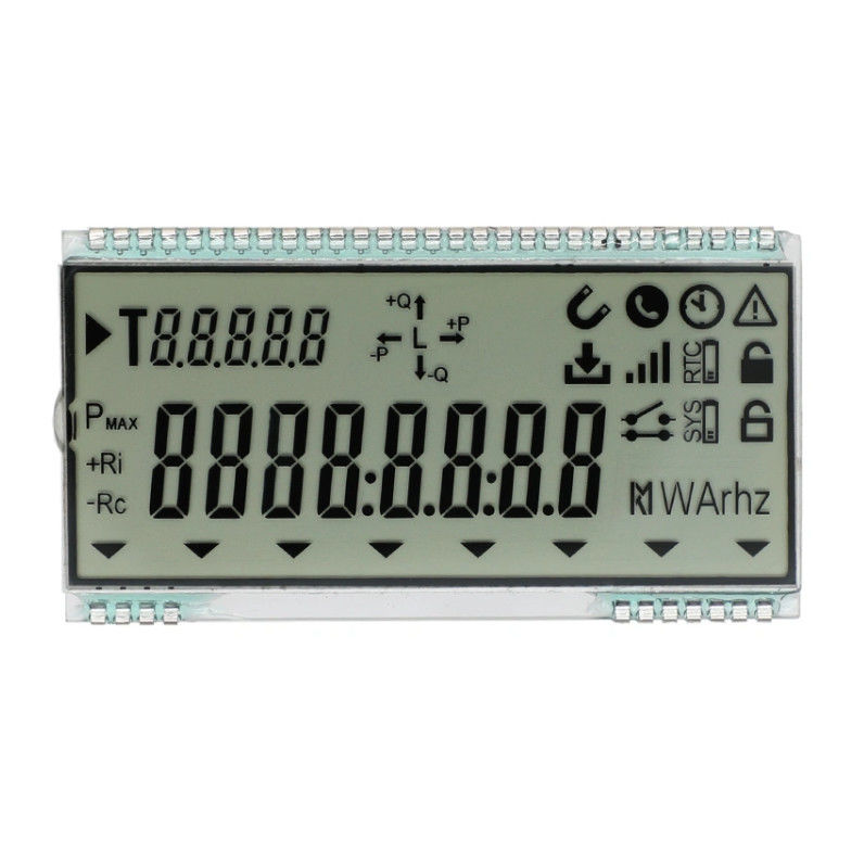 Özel Boyut 7 Segment Kare Ekran HTN LCD Ekran 12 PIN Statik Sürüş Yöntemi