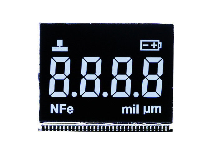 Özel Monokrom LCD 7 Segment Ekran Modülü VA Tipi Yüksek Kontrastlı LCD Ekranlı Beyaz LED Aydınlatmalı