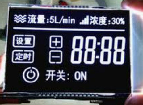 Özel Monokrom LCD 7 Segment Ekran Modülü VA Tipi Yüksek Kontrastlı LCD Ekranlı Beyaz LED Aydınlatmalı