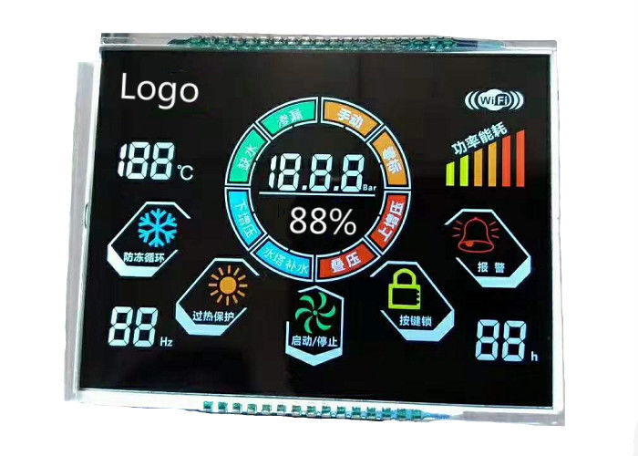 3.5V VA LCD Ekran İletici Monokrom Sayısal Ekran Yedi Segment Basamaklı LCD Modül