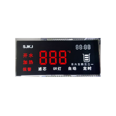 Elektrik Sayacı için 6 O'Clock Özel Lcd Monitör Programlanabilir 3.3V 7 Segment