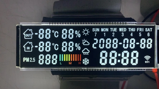 Yüksek Kontrastlı VA LCD Ekranı İletişimsel Negatif 7 Segment PIN Bağlantı Taşınabilir Tıbbi