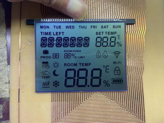 Pozitif basamaklı FSTN LCD Ekranı 6 O Saat Özel İletişimsel Ekran Termostat için TN LCD Modülü