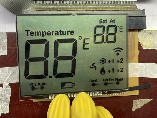 Pozitif Matris HTN LCD Ekran Monokrom 7 Bölümlü Transmissive Grafik LCD Ekran Termostat için