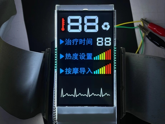 Toptan Satış Fiyatı VA Segment LCD Ekran Renkli PIN Kontrol Ekranı Masaj makinesine Beyaz Arkaplan