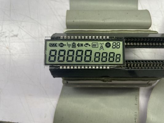 Fabrika Özel 8 basamaklı TN LCD Ekranı Pozitif Yedi Bölümlü PIN Bağlantısı Elektronik Gaz Ölçümü için