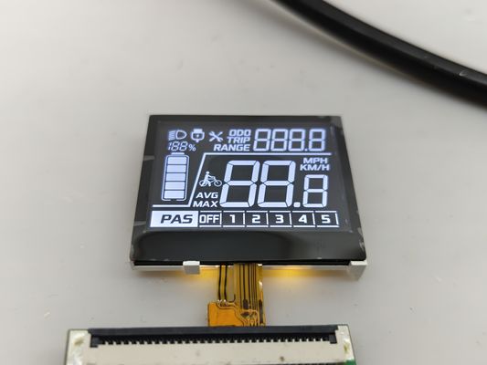 Fabrika Satışları 7 Bölüm VA COG LCD Modülü Elektrikli Bisiklet için Özelleştirilmiş Negatif