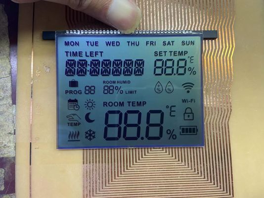 OEM FSTN LCD Ekran Pozitif Mod Monokrom Grafik 12 Saat Görme Açısı Termostat için