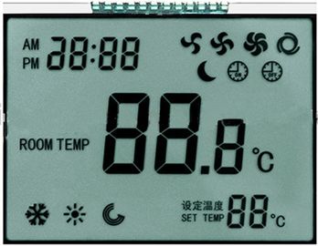 7 Segment TN LCD Ekran Termostat Olumlu Modu Için 86mm * 49mm * 2.8mm Anahat Boyutu