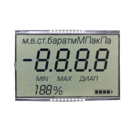 OEM Segment HTN LCD Ekran Tek Renkli Yansıtıcı Polarize Tipi Metal Pin Bağlayıcı