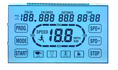 6 O'Clock Şeffaf STN LCD Ekran Koşu Makinesi İçin Pozitif Rakamlı 7 Segment